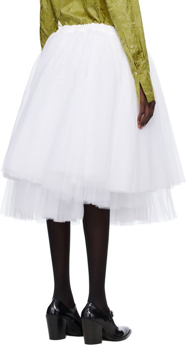 Nederdel Comme des Garçons Comme des Garçons Tulle Midi Skirt Hvid | GO-S015-051, 2