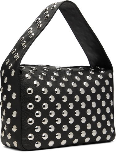Skuldertaske Khaite KHAITE Elena Studded Shoulder Bag Sort | H2025-895, 2