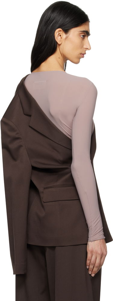 Jakke Maison Margiela MM6 Maison Margiela Twist Suit Blazer Brun | S52BN0141 S47848, 2