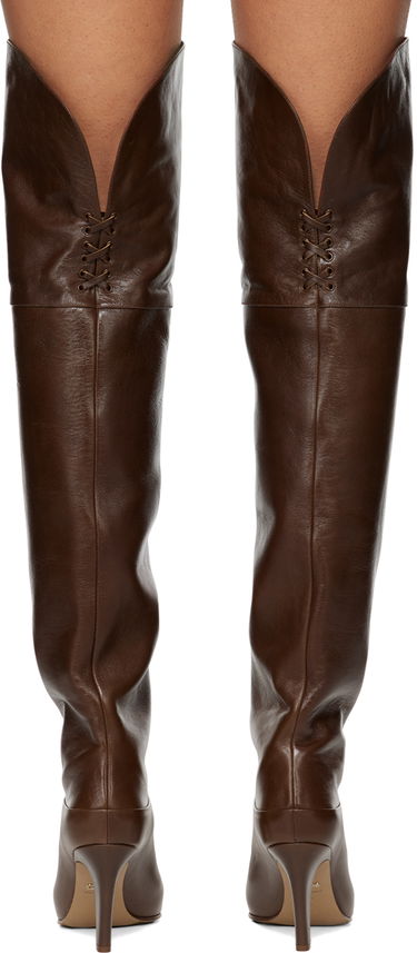 Sokker CHLOÉ Chloé Eve Thigh-High Leather Boots Brun | CHC24W03POO, 1