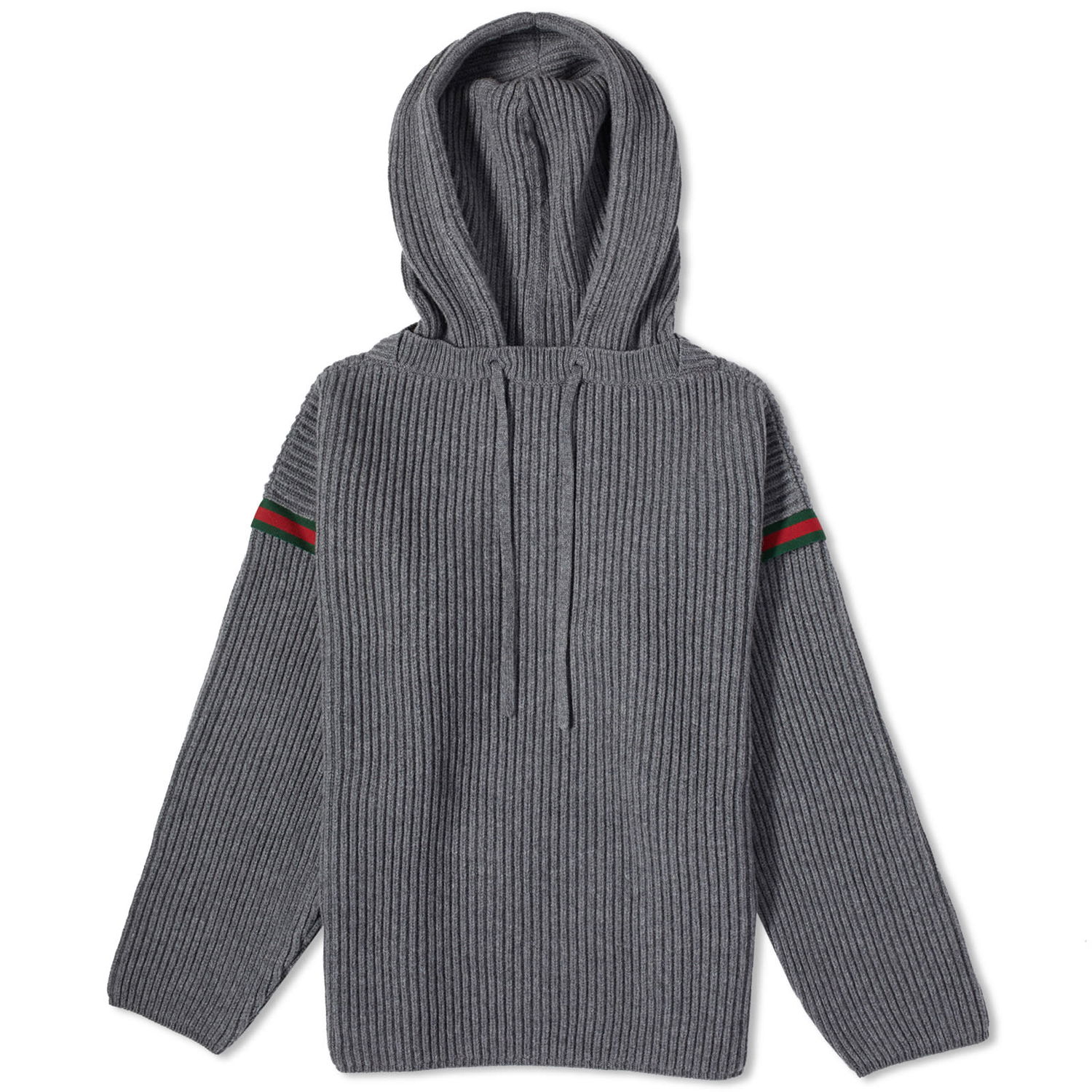 Sweatshirt Gucci Tape Logo Knit Hoodie Grå | 758112-XKDH3-1160, 0