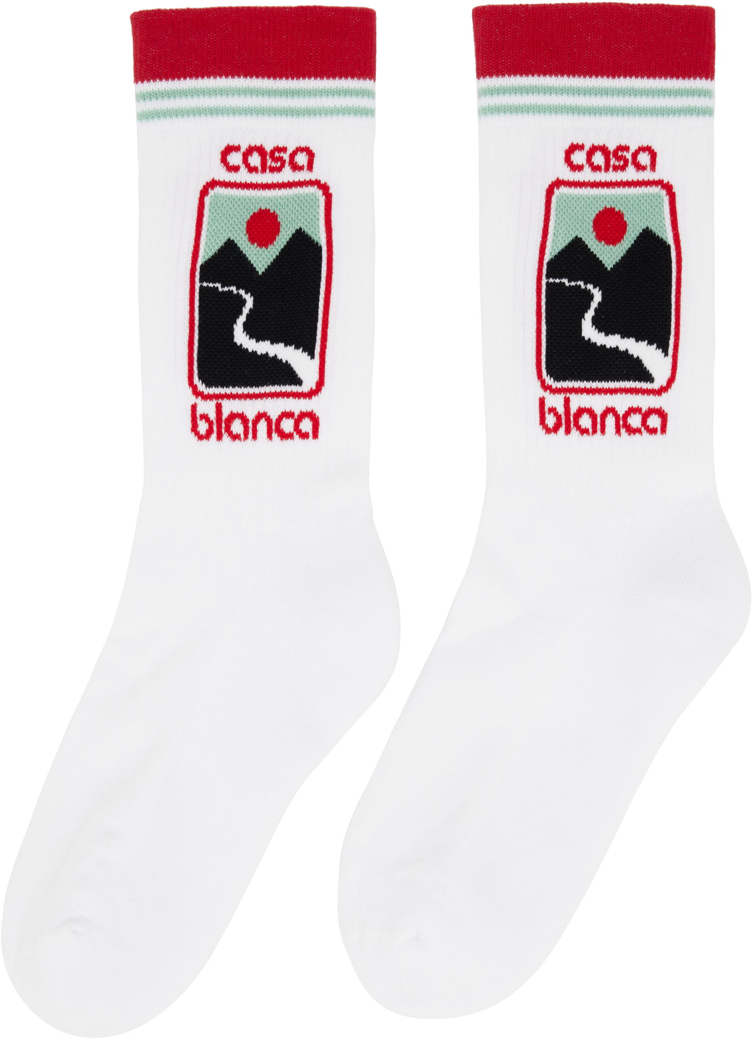 Sokker Casablanca Casablanca Sunset Valley Socks Hvid | APF25-ACC-010-03, 1