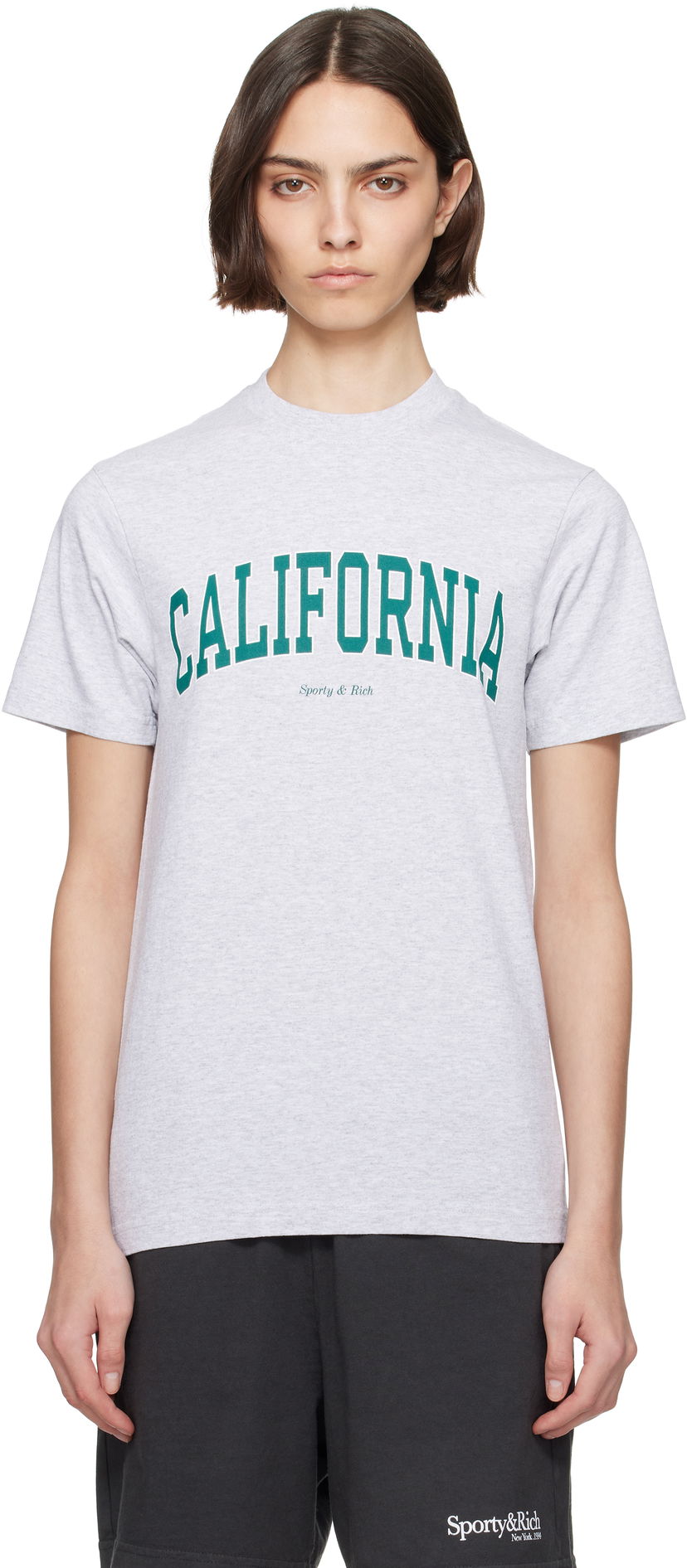 T-shirt Sporty & Rich Sporty & Rich 'California' T-Shirt Grå | TO043622501GY03