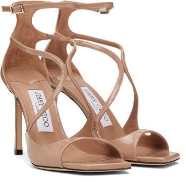 Tilbehør Jimmy Choo Jimmy Choo Azia 95 Heeled Sandals Beige | AZIA 95, 3