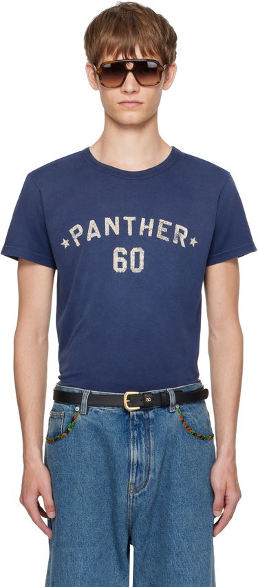 T-shirt Valentino Valentino 'Chez Valentino' Panther 60 Graphic T-Shirt Blå | 7V3MG17EAYD, 0