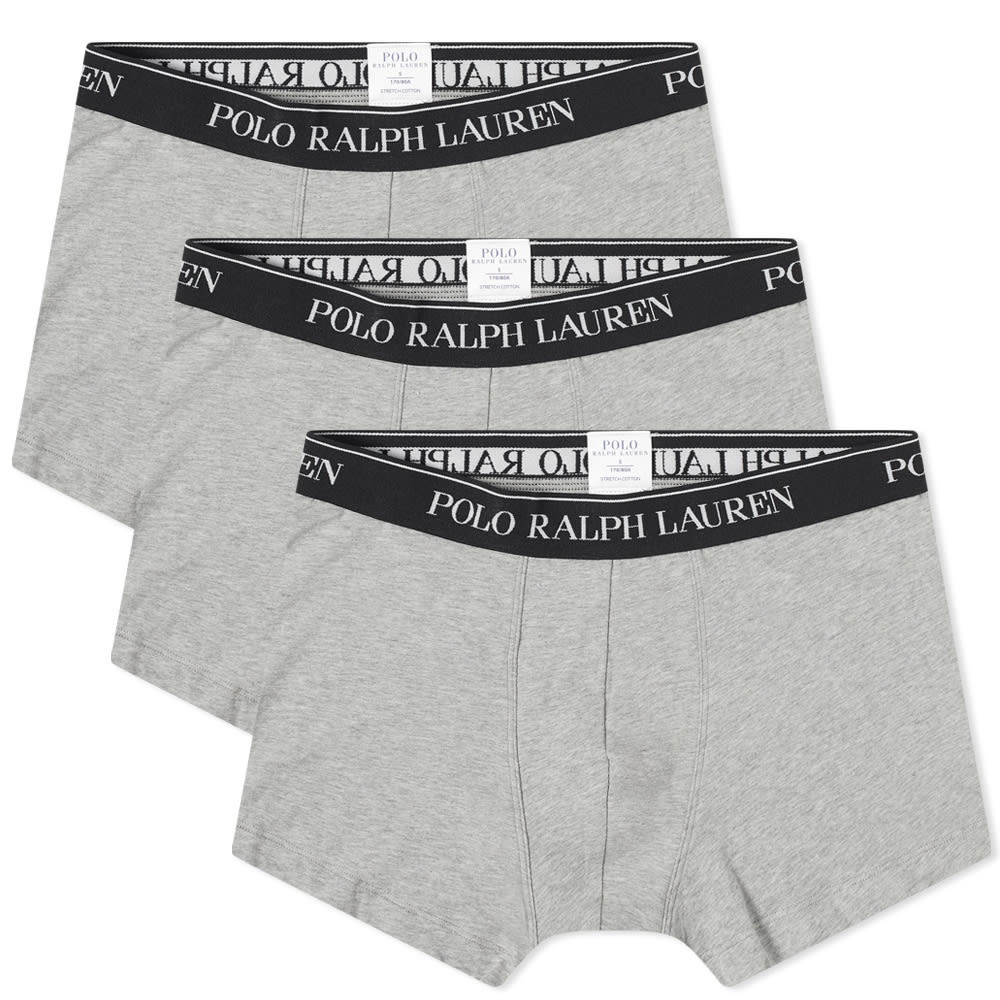Boksere Polo by Ralph Lauren Cotton Trunk - 3 Pack Andover Heather Grå | 714835885005, 1