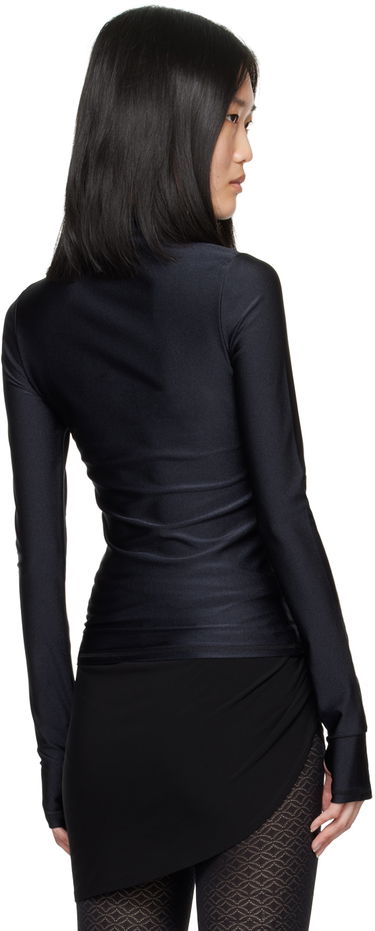 T-shirt Coperni Tight High Neck Long Sleeve T-Shirt Sort | COPJS20545, 2