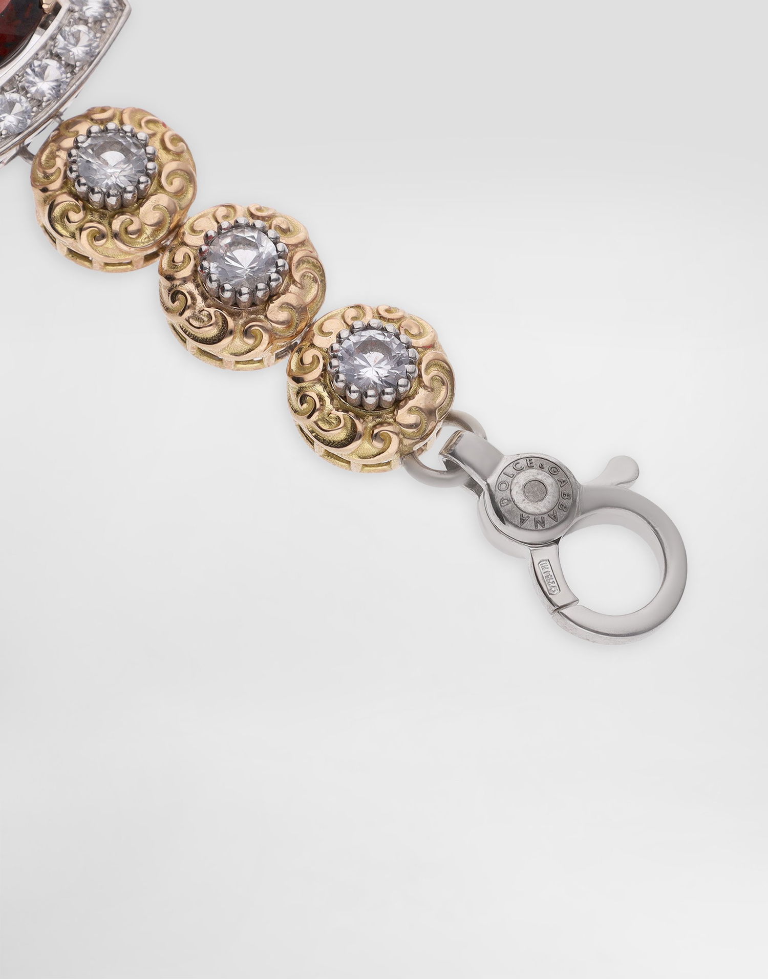 Halskæde Dolce & Gabbana Dolce & Gabbana Eleganza 18K White & Rose Gold Garnet & Sapphire Necklace Rød | WNSA5GWGAR1W8266, 1