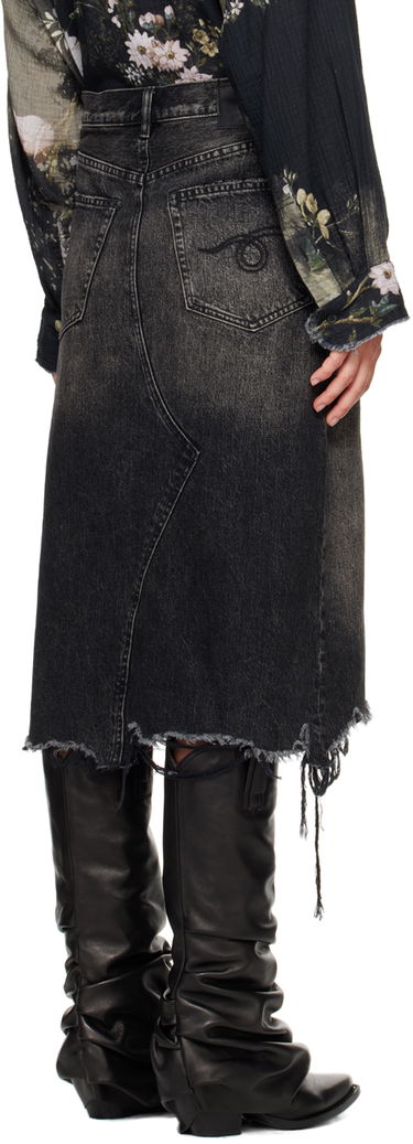 Nederdel R13 R13 Jesse Denim Midi Skirt Sort | R13WD100-D239D, 2