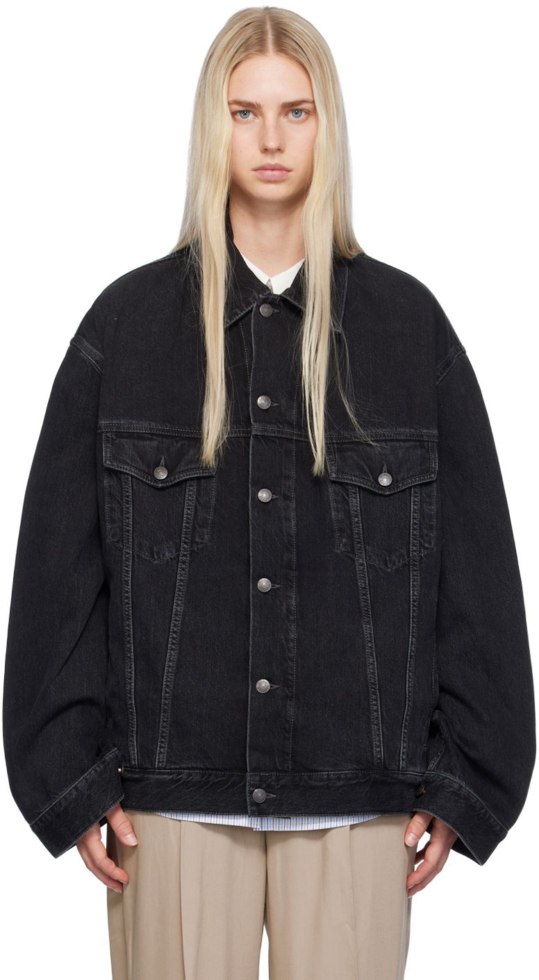 Jakke Acne Studios Black Oversized Denim Jacket Sort | C90179-