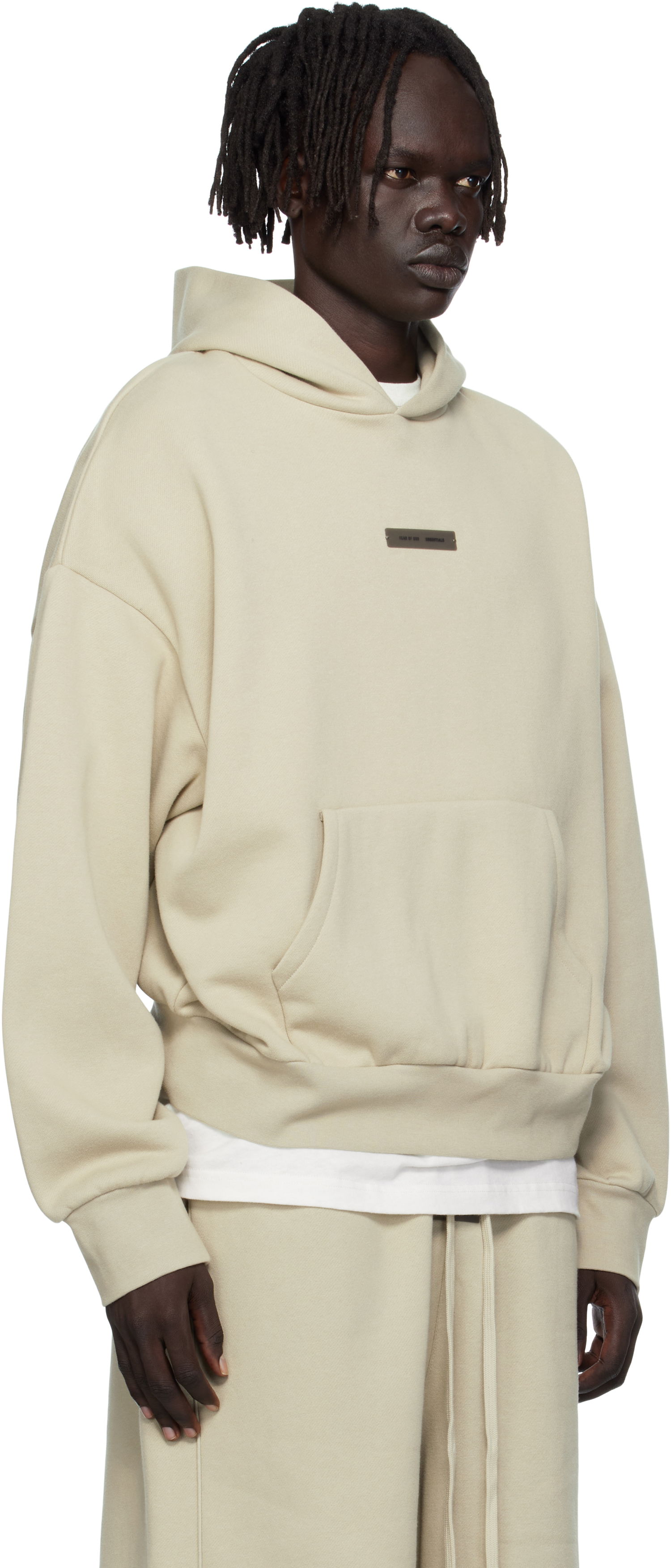 Sweatshirt Fear of God Fear of God ESSENTIALS Classic Fit Fleece Hoodie Beige | 192SP252056F, 1