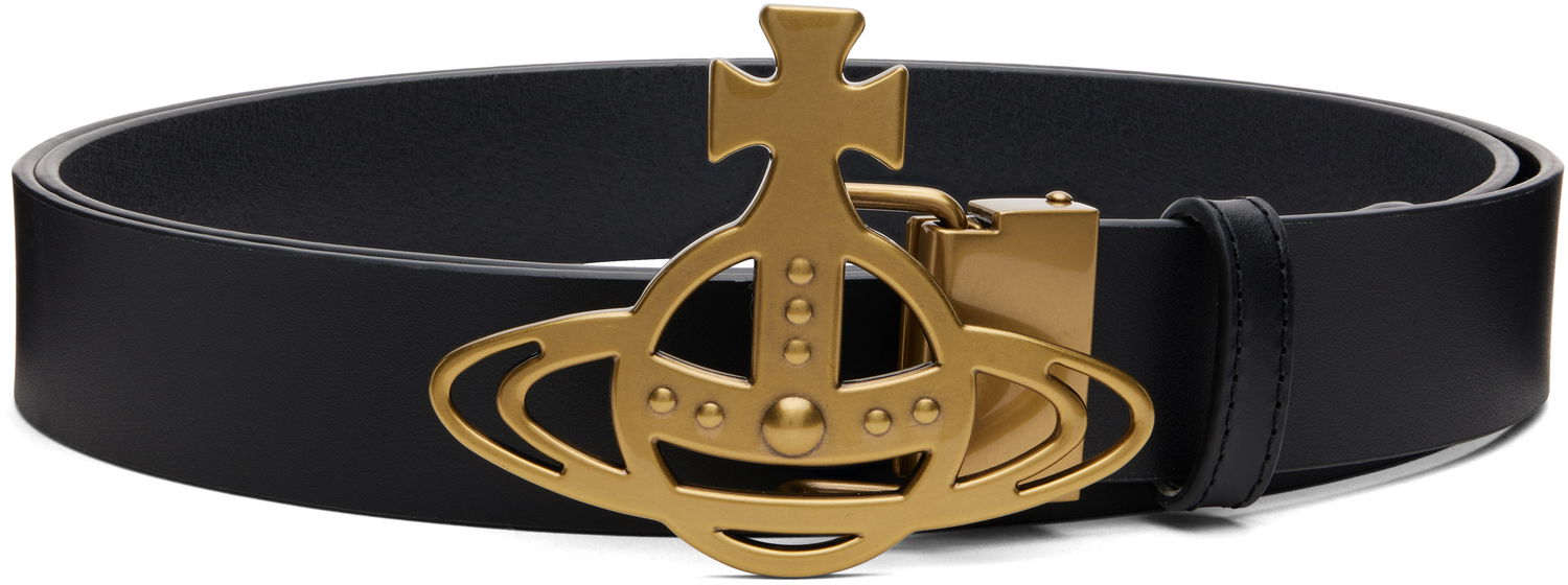 Bælter Vivienne Westwood Vivienne Westwood Orb Buckle Belt Sort | 82010072U-L00CH-, 0