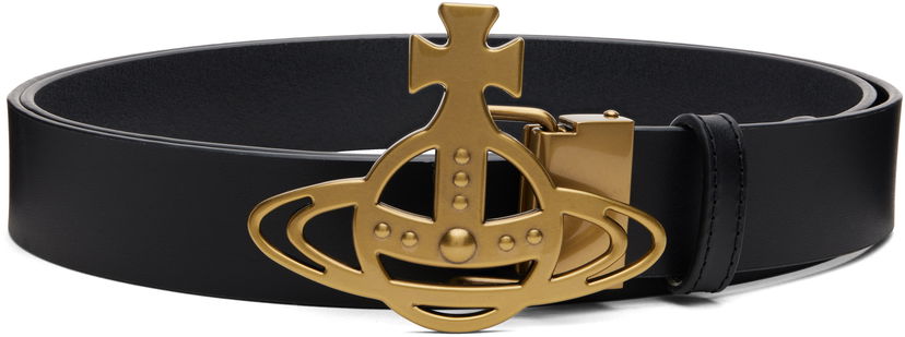 Bælter Vivienne Westwood Vivienne Westwood Orb Buckle Belt Sort | 82010072U-L00CH-