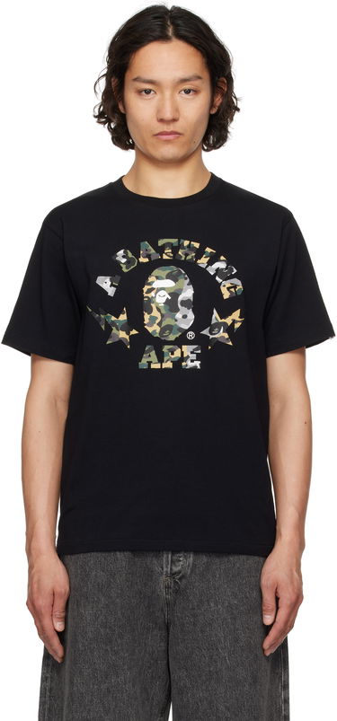 T-shirt BAPE 1st Camo Crazy STA College T-Shirt Sort | 001TEL301016M, 0
