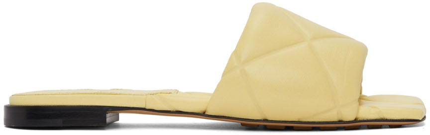 Sneakers og sko Bottega Veneta Quilted Embossed Lido Sandals "Off-White" Hvid | 639940 VBP30, 0