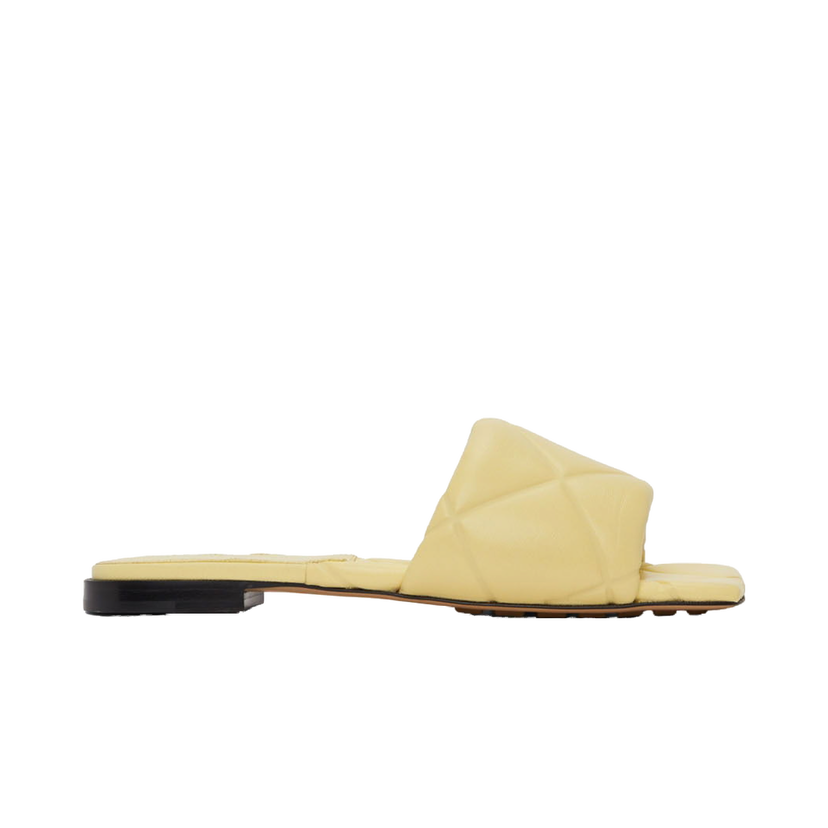 Sneakers og sko Bottega Veneta Quilted Embossed Lido Sandals "Off-White" Hvid | 639940 VBP30