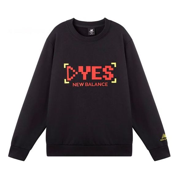 Sweater New Balance Men's Round Neck Graphic Sweatshirt Sort | AMT11341-BK