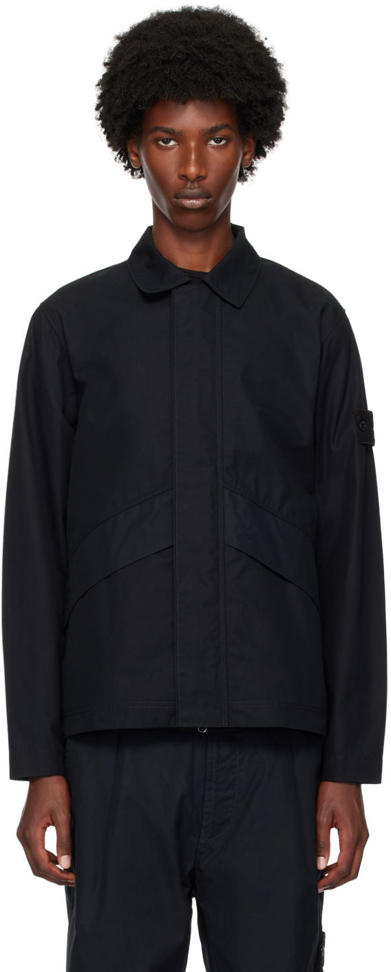 Jakke Stone Island Black Cotton Jacket Sort | 8115107F1