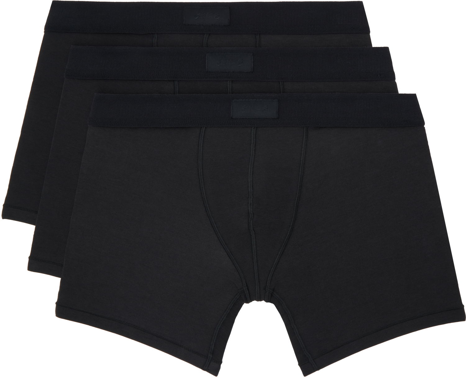 Boksere SKIMS Three-Pack Cotton Boxer Briefs Sort | BO-BBR-5635M, 0