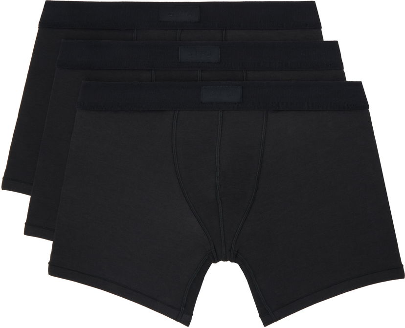 Boksere SKIMS Three-Pack Cotton Boxer Briefs Sort | BO-BBR-5635M
