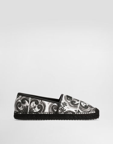 Tilbehør Dolce & Gabbana Dolce & Gabbana Shell-print Canvas Espadrilles Flerfarvet | A50730AD506IU3TN, 0
