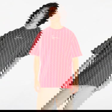 T-shirt Karl Kani Small Signature Ziczac Pinstripe Tee Rød | 6037820, 0