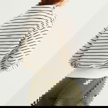 Sweatshirt JW Anderson JW Anderson Striped Polo Sweatshirt, Size Large Hvid | JW0243-PG1857-036, 3