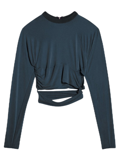 T-shirt Jacquemus Le Espelho Knotted Cut-Out Sort | 231JS120-2307-380