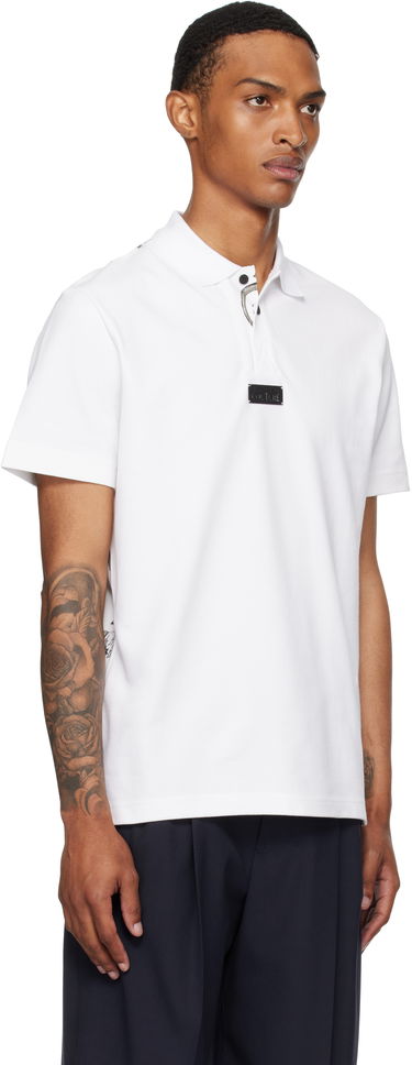 Polo skjorte Versace Versace Jeans Couture Outline Barocco Polo Sort | E78GAG627_EJ0003, 4