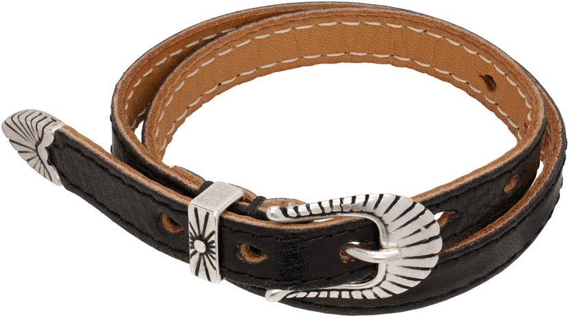 Armbånd OUR LEGACY Cowboy Wrap Around Bracelet Sort | A4248CDB