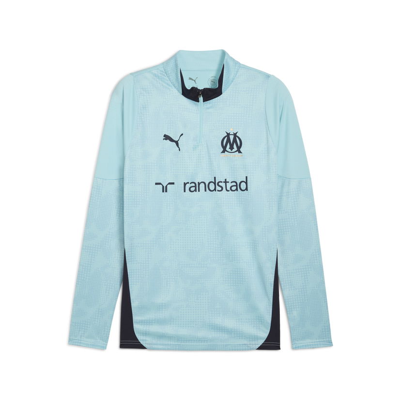 Sweatshirt Puma Olympique de Marseille Men's Training Quarter-Zip Top Turkis | 781534_21