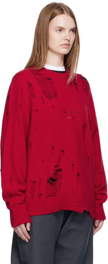 Sweater Charles Jeffrey Loverboy Charles Jeffrey LOVERBOY Distressed Logo Sweater Rød | 52090102, 1