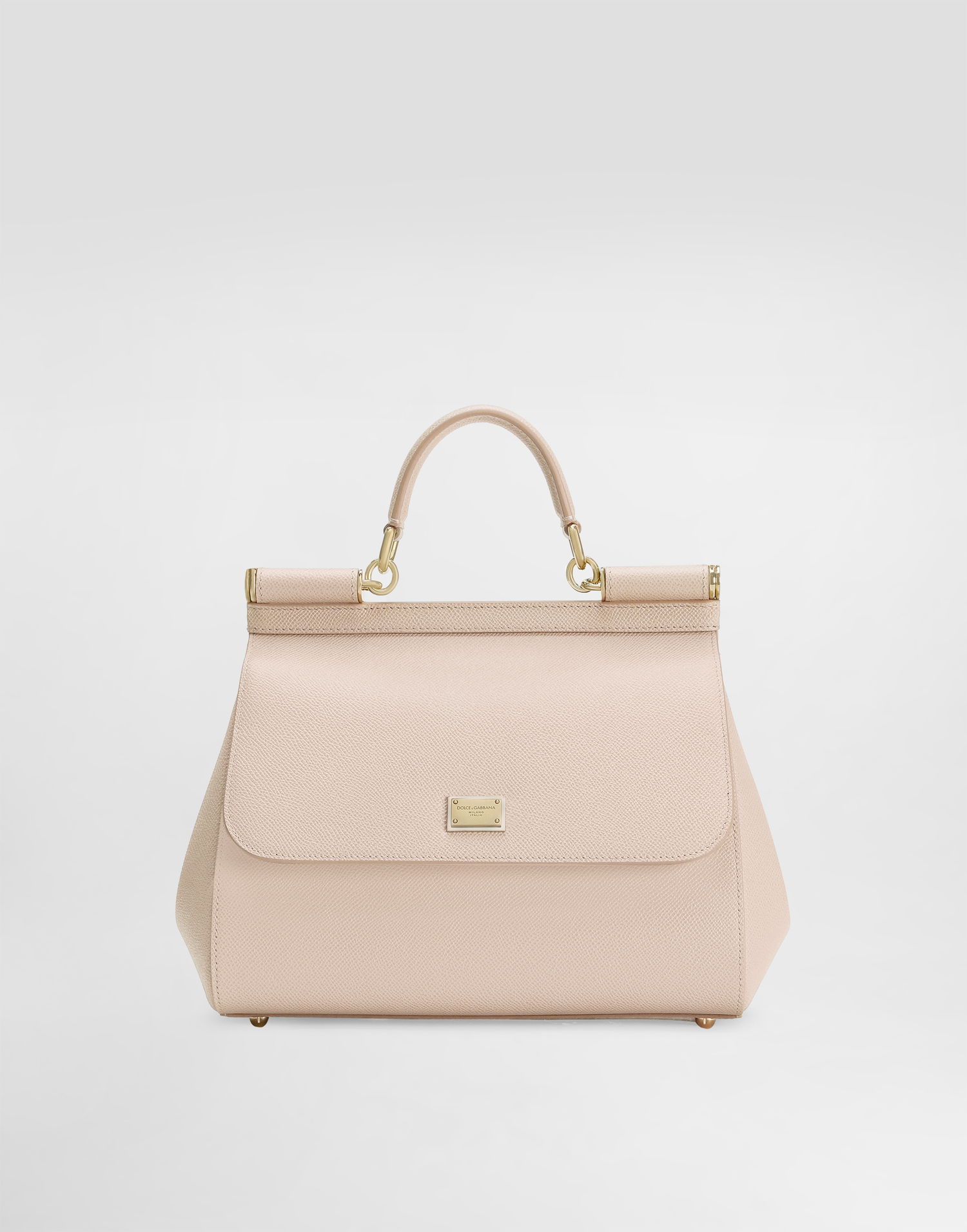 Håndtaske Dolce & Gabbana Dolce & Gabbana Dauphine Leather Top Handle Bag Lyserød | BB6002B100180414, 0