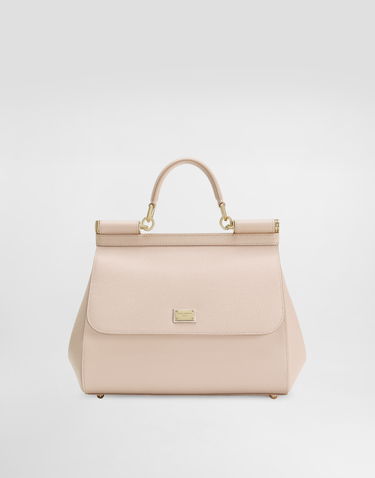 Håndtaske Dolce & Gabbana Dolce & Gabbana Dauphine Leather Top Handle Bag Lyserød | BB6002B100180414, 0