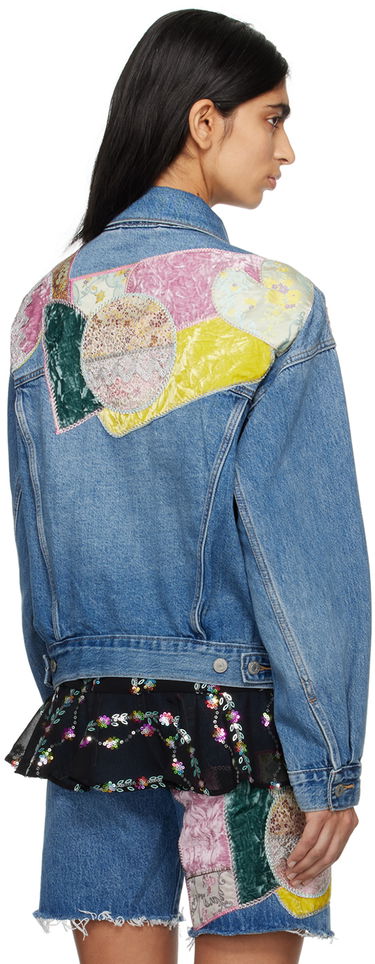 Jakke Anna Sui Patchwork Denim Jacket Blå | 1224F31, 2