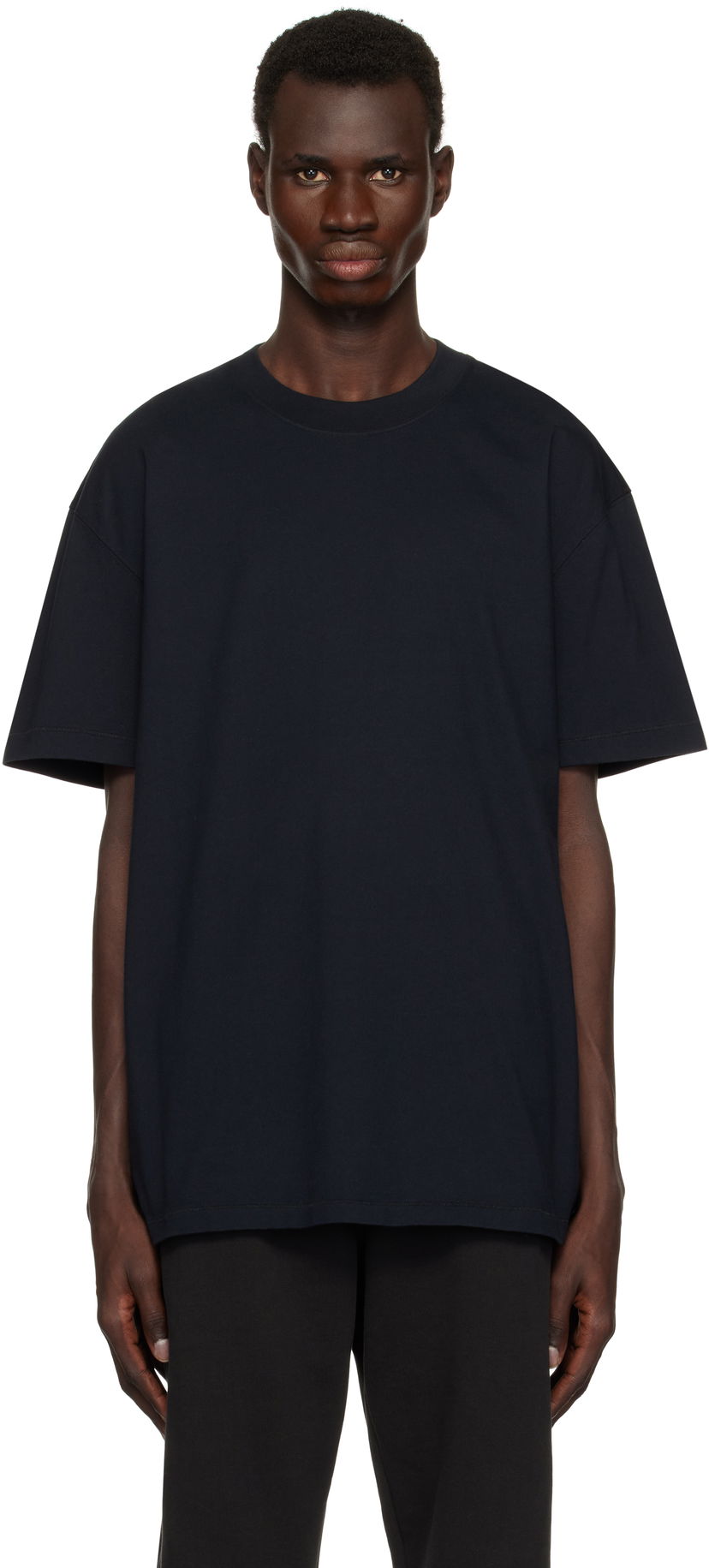 T-shirt SKIMS SKIMS Heavyweight Cotton Relaxed T-Shirt Mørkeblå | SS-STT-6414M-OBSIDIAN