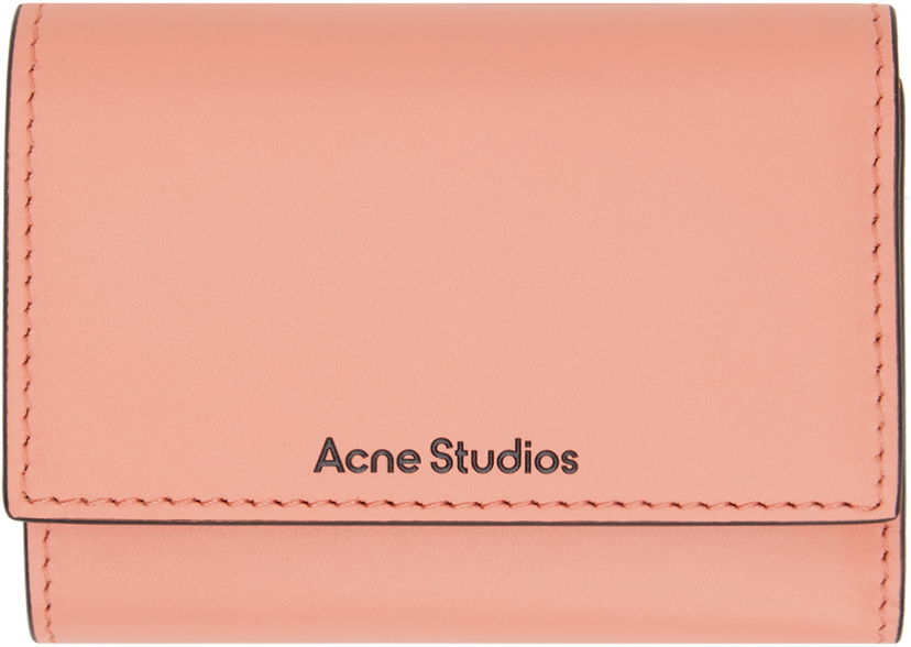 Tegnebog Acne Studios Trifold Leather Wallet Lyserød | CG0232-