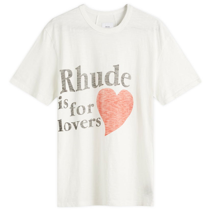T-shirt Rhude Lovers Short Sleeve T-Shirt, Size Large Hvid | RHSS25TT240120053