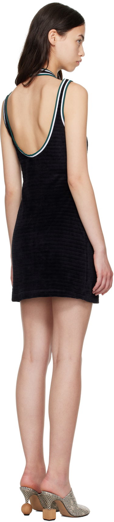 Kjole Casablanca Casablanca Hippie Tennis Minidress Sort | WPF25-DR-147-01, 2