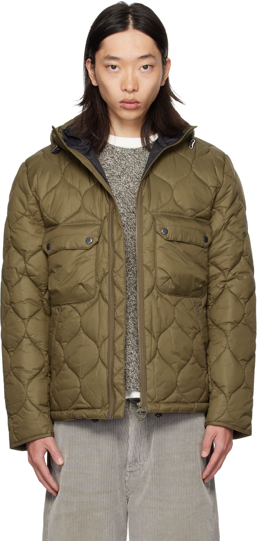 Jakke Barbour Barbour Re-Engineered Spey Hooded Quilted Jacket Grøn | MQU1857SN71
