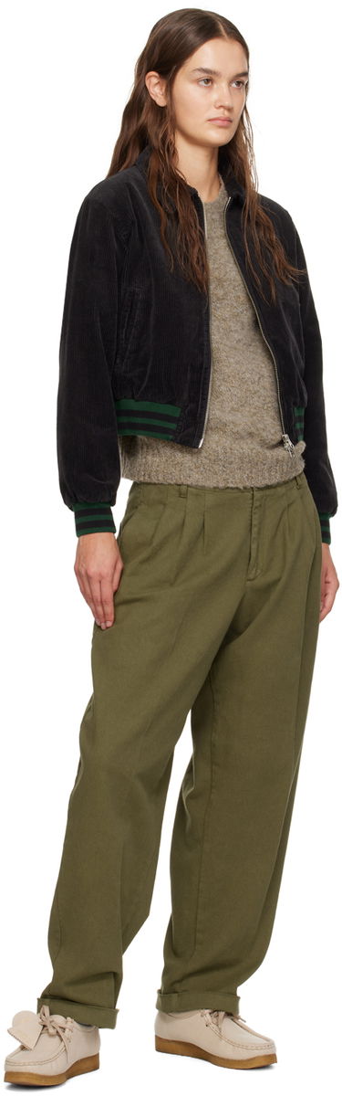 Bukser YMC YMC Keaton Pleated Trousers Grøn | Q4AZG, 3
