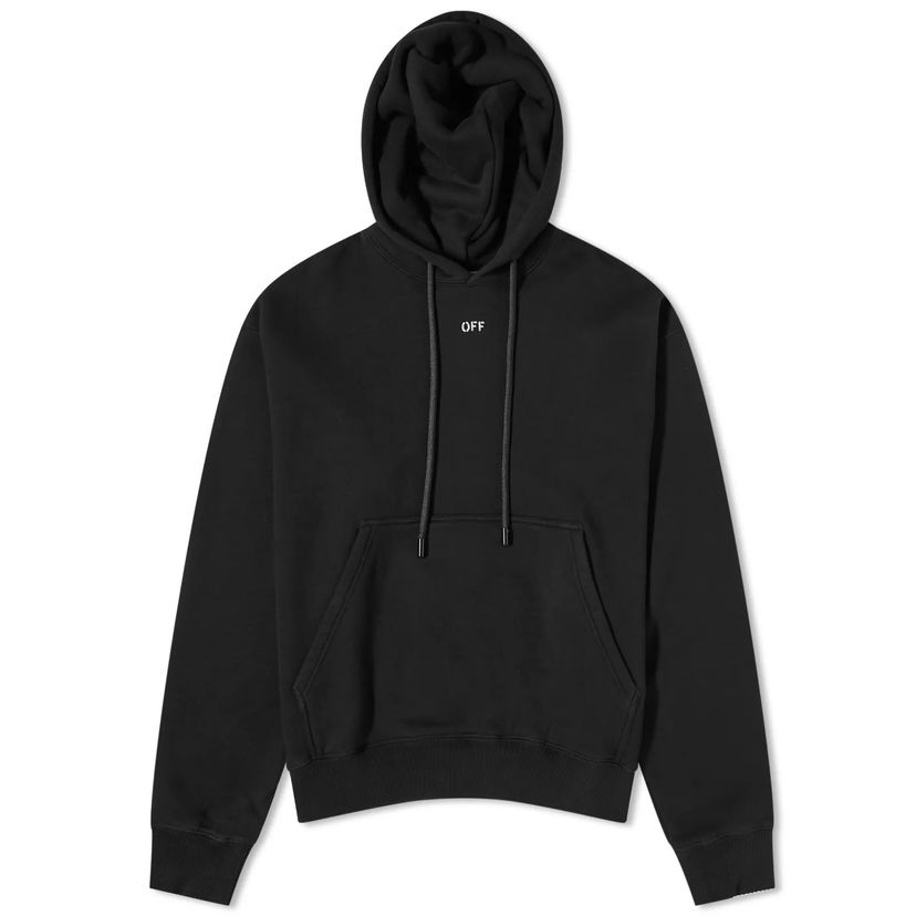 Sweatshirt Off-White Stamp Logo Skate Popover Hoodie Sort | OMBB085F23FLE0011001