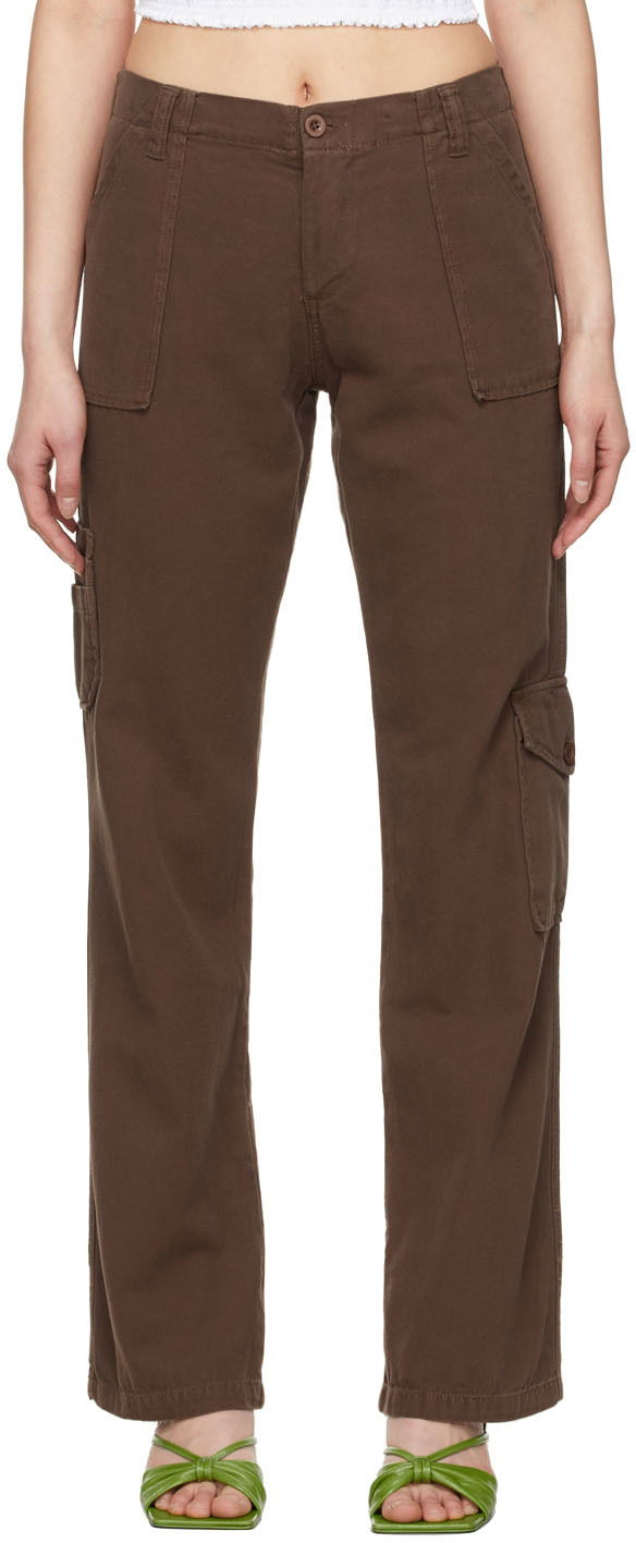 Bukser GUIZIO Guizio Cotton Cargo Trousers Brun | DGF21P938