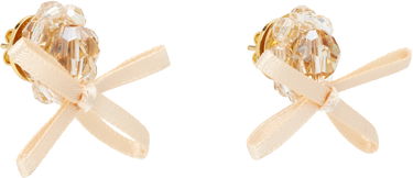 Øreringe Simone Rocha Simone Rocha Petite Bow Daisy Stud Earrings Beige | ERG552 0903, 1