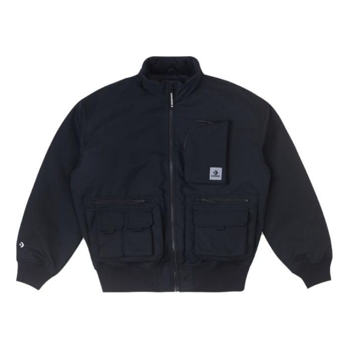 Bomberjakke Converse Short Bomber Jacket Sort | 10025251-A03