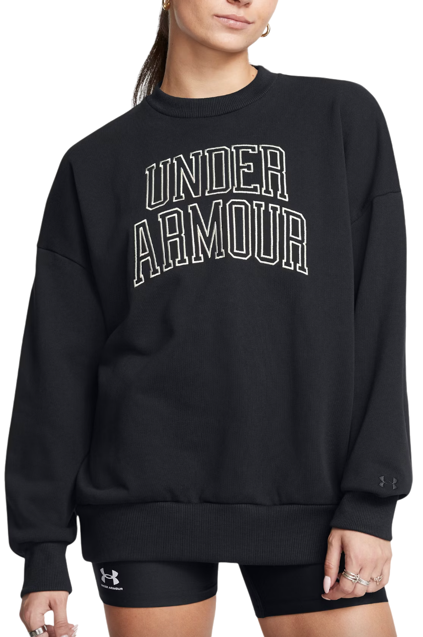 Sweatshirt Under Armour Crewneck Sweatshirt Sort | 1386493-001, 0