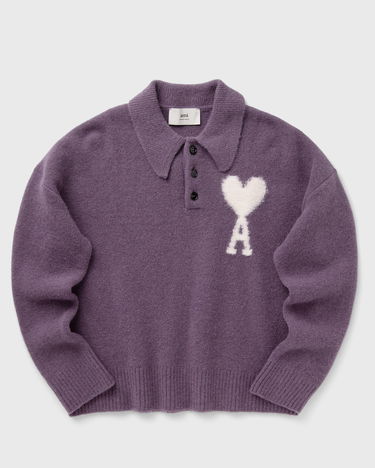 Sweater AMI DE COEUR POLO Pullover Lilla | UPL325.KN0032-504, 2