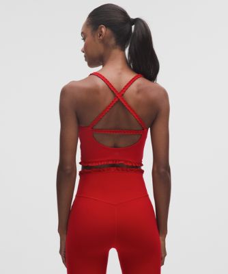 Tanktop lululemon Nulu Cropped Ruffle Tank Top Rød | prod20004239, 6
