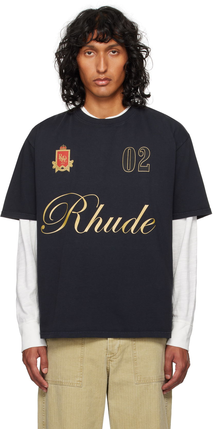 T-shirt Rhude Script T-shirt Sort | RHFW24TT29012