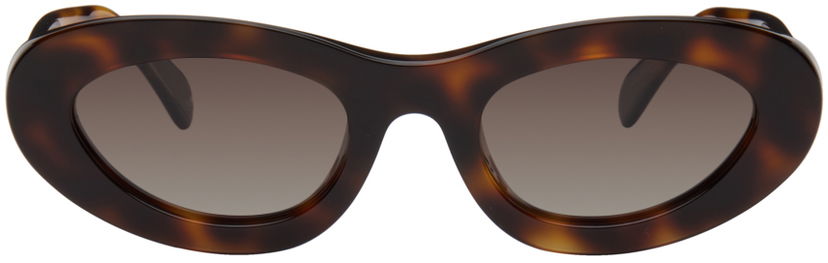 Solbriller Anine Bing ANINE BING Roma Oval Sunglasses Brun | A-12-10090-TTI3